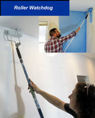 Roller Watchdog Painter's Ceiling Protector in use, protecting ceiling during wall painting